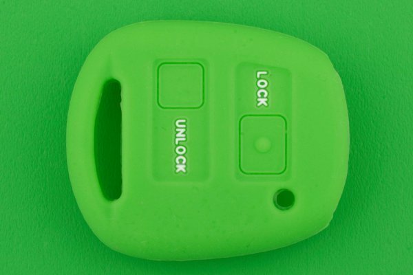 トヨタ&ダイハツ★2ボタン・キーレスリモコン用シリコンカバーケース★緑色 ※ムーブ・タント・ミラ・パッソ・bB・ピクシス拍卖