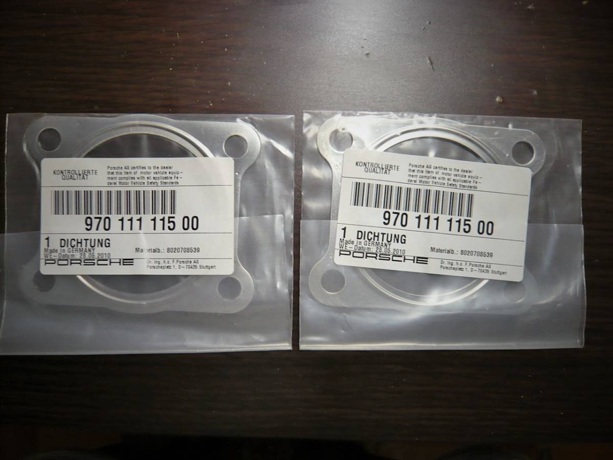 ポルシェ純正パナメーラS/GTSエクゾーストガスケット(新品1台分)2枚拍卖