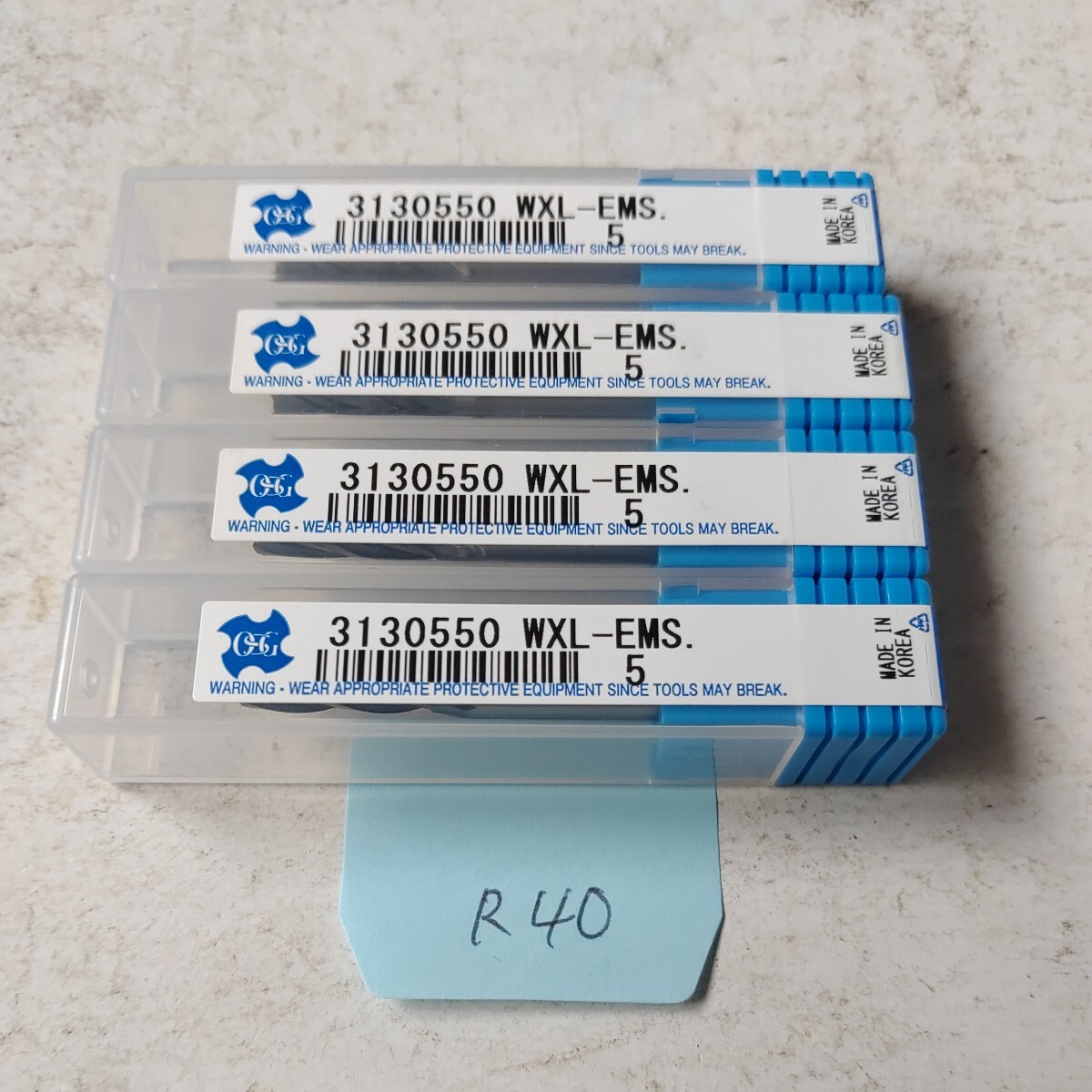 R40 未使用 OSG 超硬エンドミル コーティングエンドミル WXL-EMS Φ5 4本セット拍卖