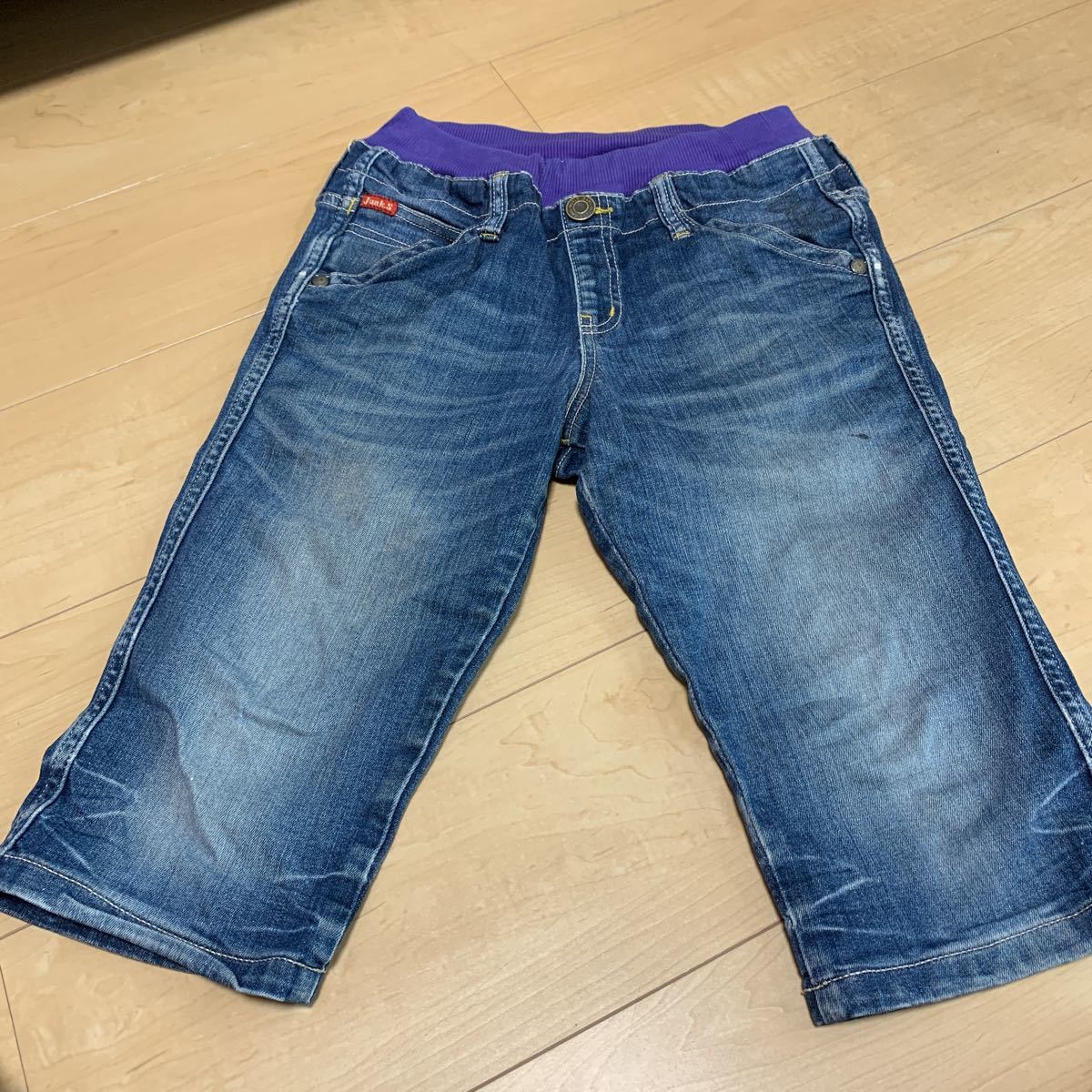 JUNK STORE 140センチ ハーフパンツ ジーンズ ウエストゴム拍卖