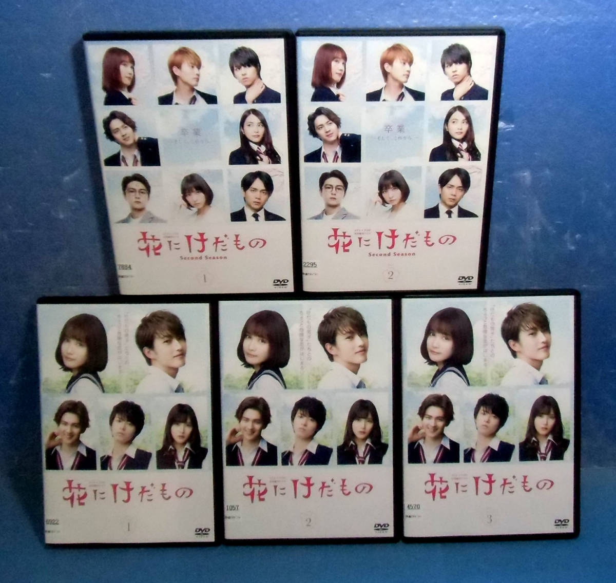 ◆花にけだもの全5巻(1期+2期全15話)中村ゆりか/杉野遥亮/入山杏奈◆ケース無し送料¥180◆杉山美和子拍卖