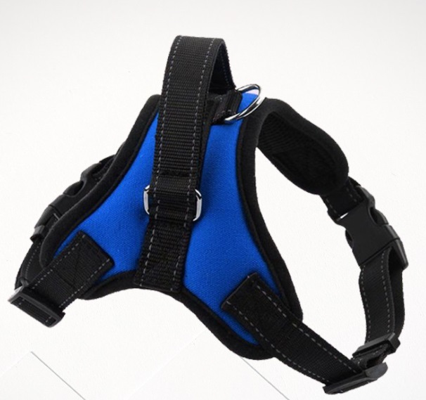 【ハーネス ブルー Mサイズ】犬 おしゃれ 脱げない 小型犬 中型犬 大型犬 苦しくない 犬用 ステップハーネス ウェアハーネス拍卖