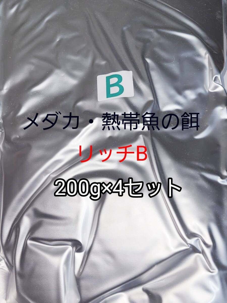 ハイグレード飼料 リッチB 200g 4セット メダカ 熱帯魚 金魚 リパック品 カラシン ネオンテトラ グッピー プラティ グラミー ランプアイ拍卖
