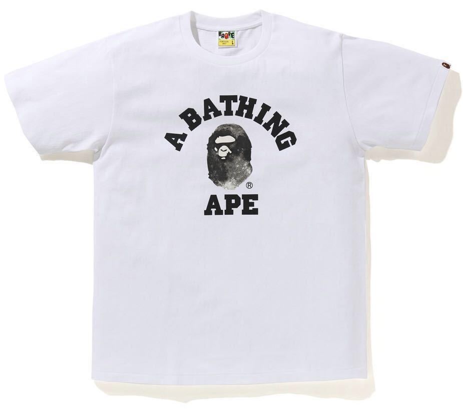 Mサイズ A BATHING APE Mid Autumn Festival college tee 中秋の名月コラボ 中秋節 アベイジングエイプ ベイプ Tシャツ 白拍卖