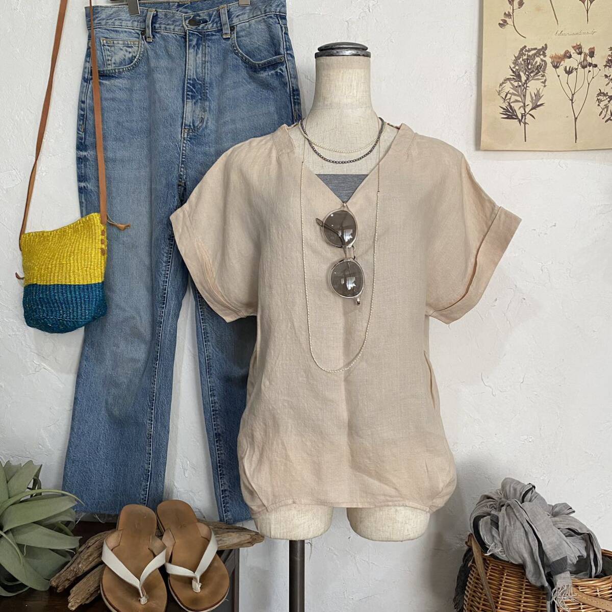 Bab Bou Jeloud *立体デザインリネントップス* カットソー/リネンブラウス/プルオーバー/シャツブラウス拍卖