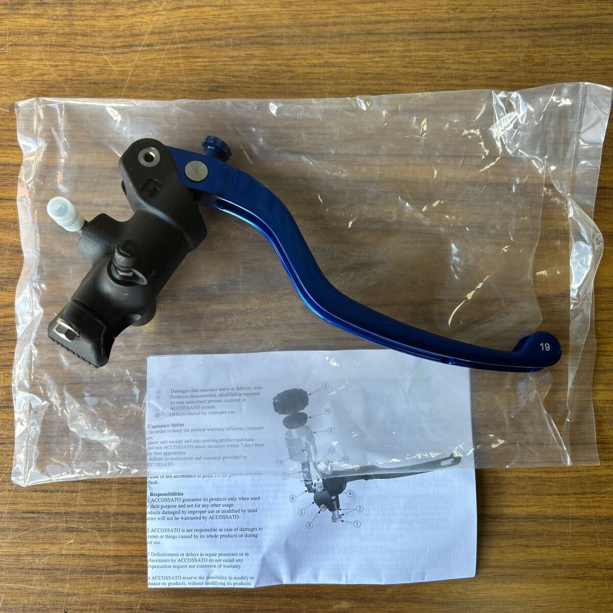 アコサット ACCORSSRTO 鋳造レバー付き ラジアルブレーキマスターシリンダー 19×19 CL.B1919A.B新品(△912.4) 拍卖