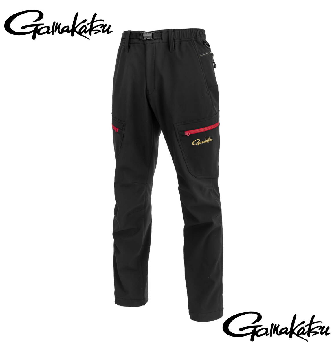 がまかつNEW★ストレッチフィッシングパンツ GM3754/黒赤・LL拍卖