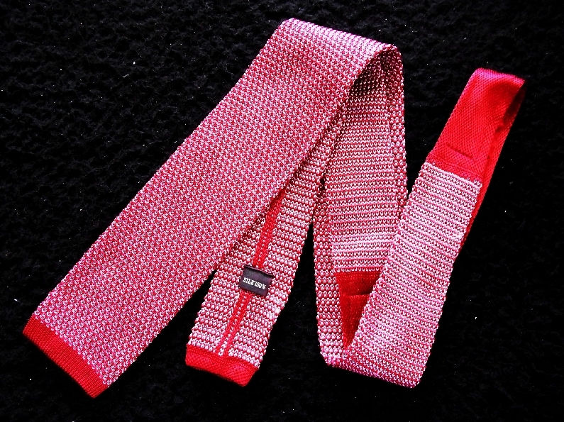 0^o^0ocl♪NIT0466美品SANTA BARBARA【本格ニットタイ】ネクタイ拍卖