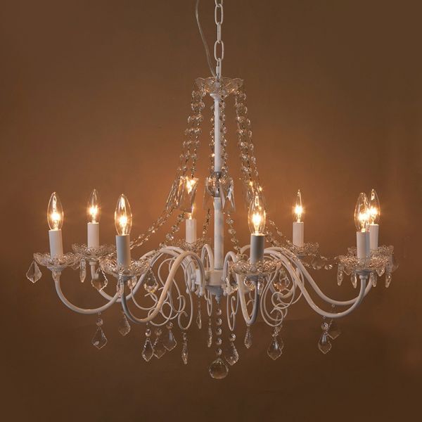 吊型照明 シャンデリア クリスタル Novia ノビア 8灯 E12 水雷型 照明器具 天井照明 インテリア 照明 おしゃれ エレガント 高級感拍卖