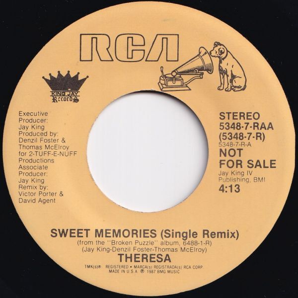 Theresa Sweet Memories / Sweet Memories RCA US 5348-7-RAA 207717 SOUL DISCO ソウル ディスコ レコード 7インチ 45拍卖