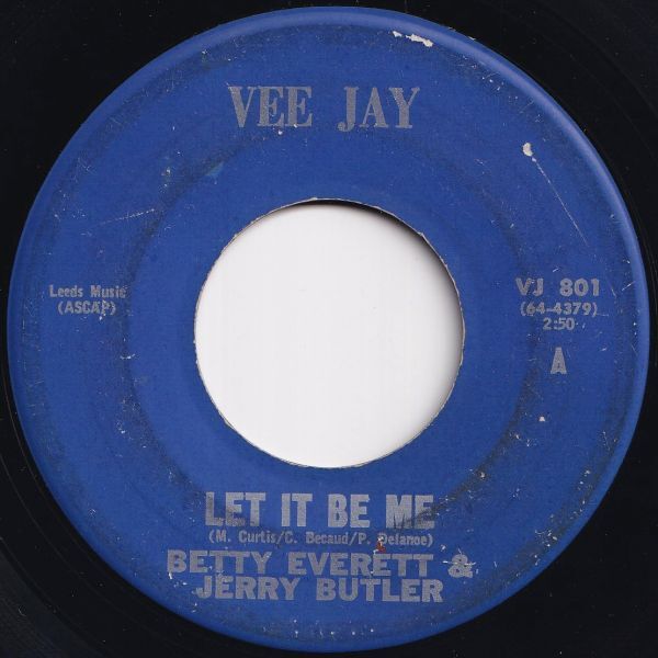 Betty Everett, Jerry Butler Let It Be Me / Ain't That Loving You Baby Vee Jay US VJ-613 207777 SOUL ソウル レコード 7インチ 45拍卖