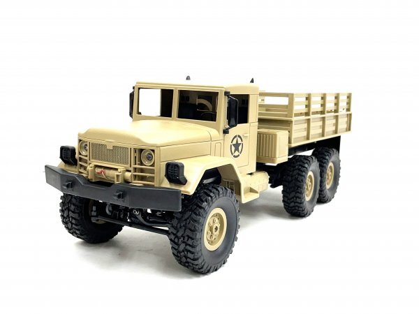 【完成品】WPL B-16 2.4GHz 1/16 6WD RTR ミリタリートラックラジコン 茶 ●技術基準適合証明済 ☆軍用トラックラジコン拍卖