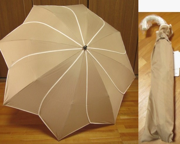 *新品*ベージュ*お花のような傘*2段折りたたみ*拍卖
