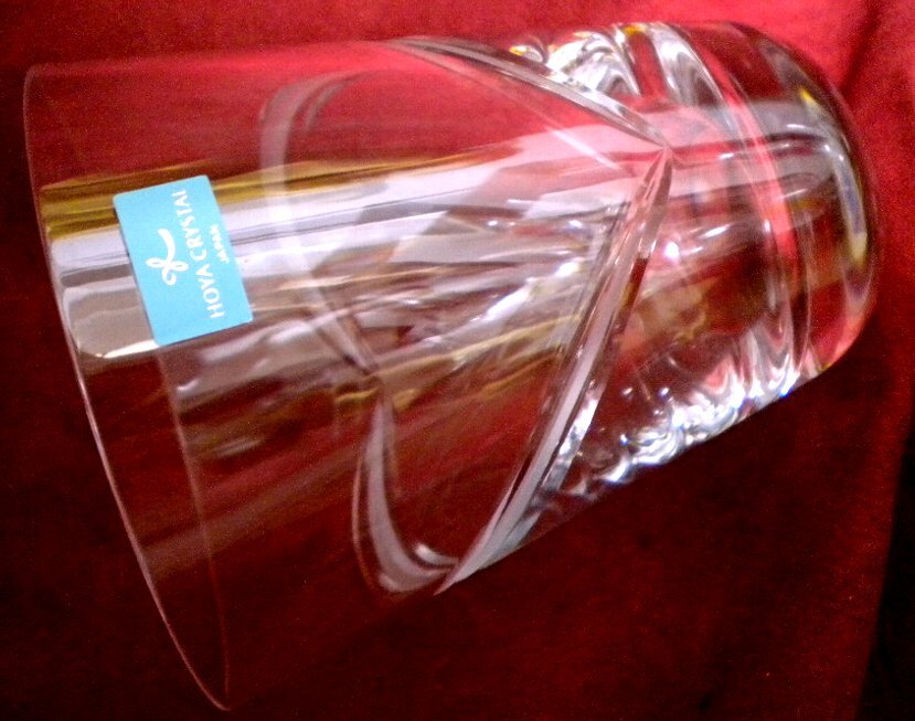 売切 HOYA クリスタル ハートカット ロックグラス 容量大300cc 1客 A/B 纏購入特典有 寸法φ上88下35×H100mm 重量300g 口元1.2mm底厚14mm拍卖
