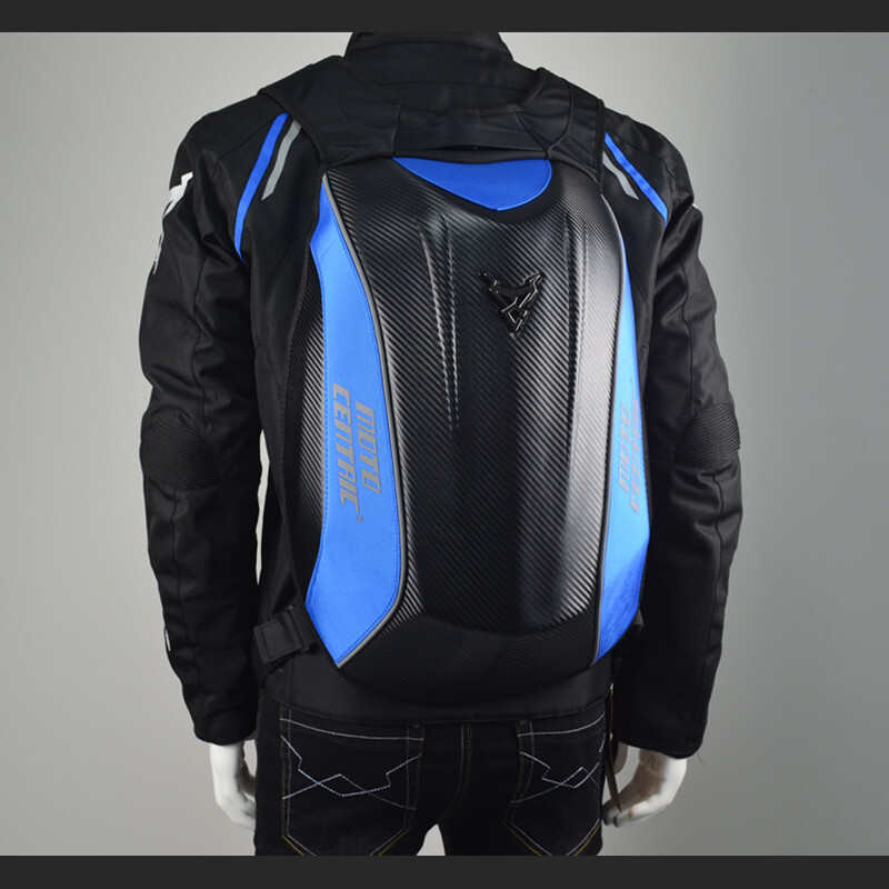新入荷 4色選択 バイクウエア 炭繊維 摩耗性 リュックサック レア物 ツーリング 防水 レーシングトップ/ブルー拍卖