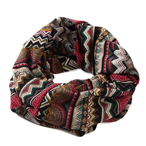 スヌードマフラー ネイティブ柄 エスニック&オルテガ レディース メンズ ネックウォーマー エスニック柄(ボアなし)拍卖