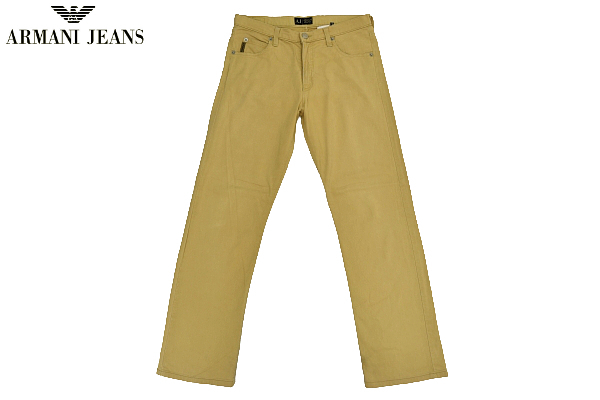 K-0300★AJ ARMANI JEANS アルマーニジーンズ★正規品 COMFORT FIT ベージュ 薄地 ストレート パンツ ジーンズ W26拍卖