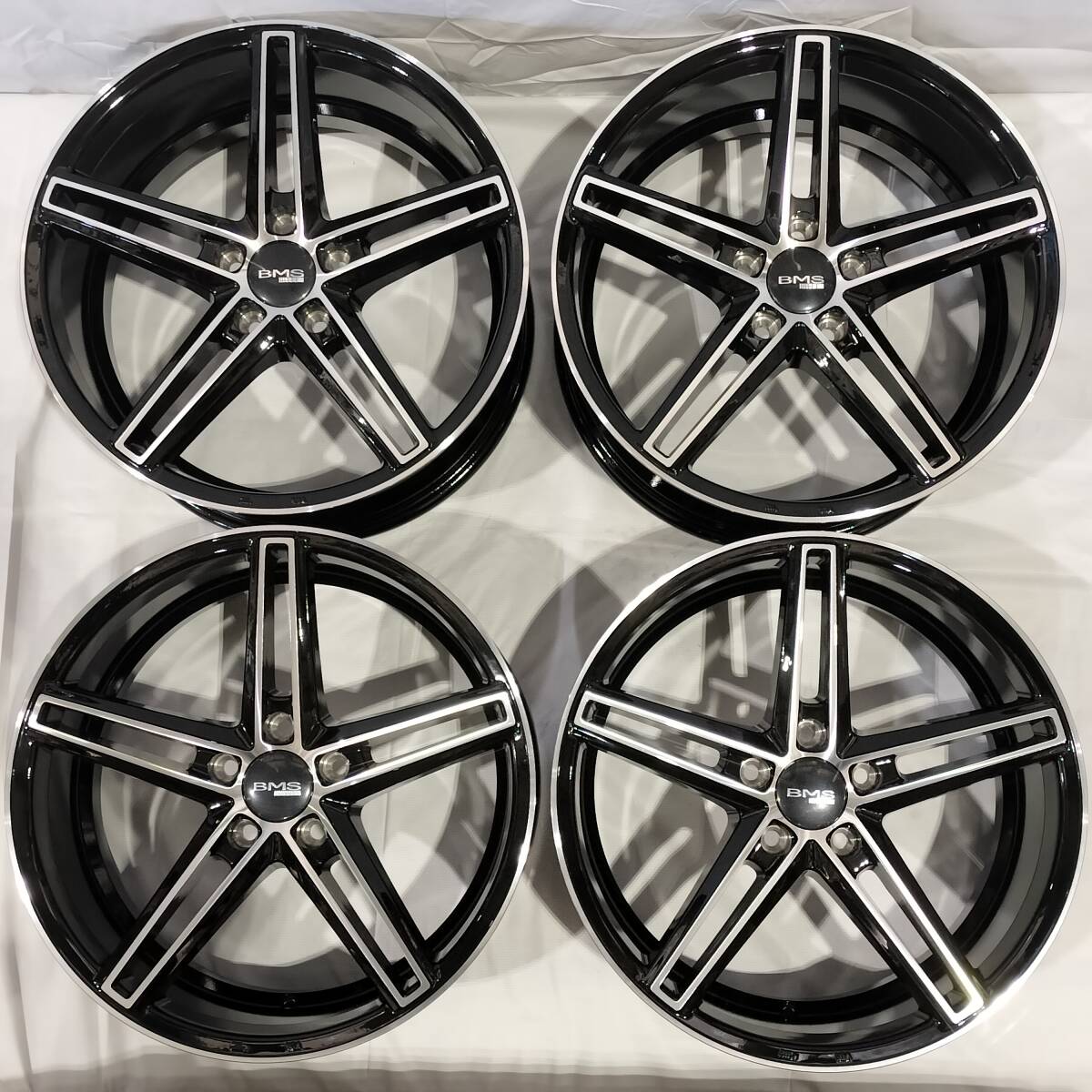 BMS C5-V2 ブラックポリッシュ 18-8.0J 5H112 +38 DUNLOP DIREZZA DZ102 245/40R18 アウディ A4(8K 8W) S4(8K 8W) 01-2320拍卖