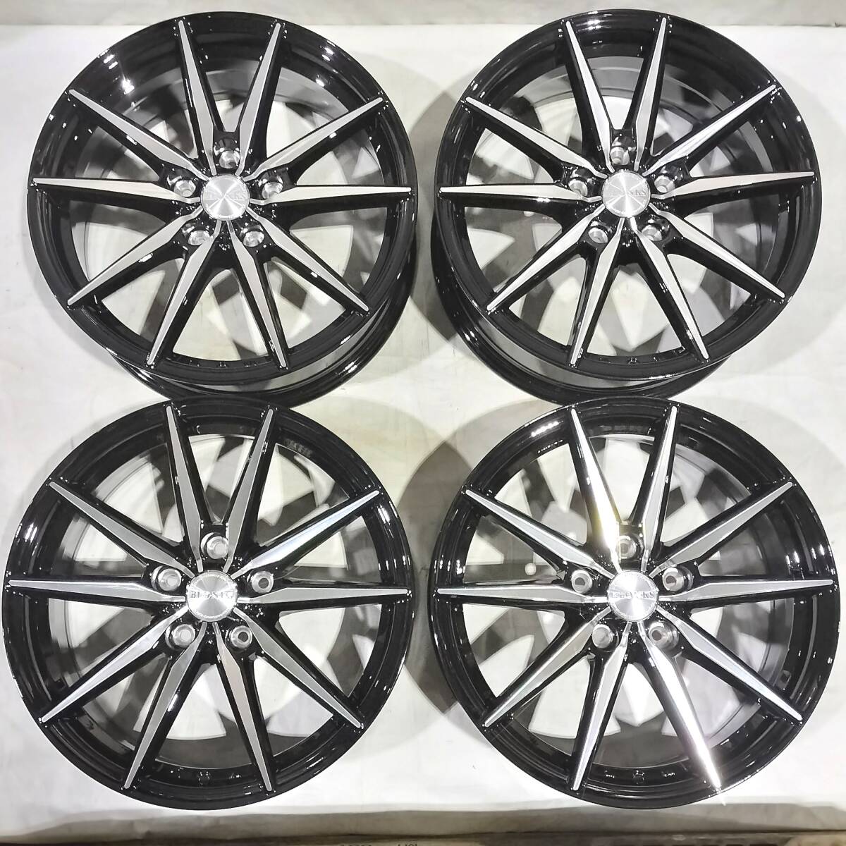 BLONKS TB-08 ブラックポリッシュ 17-7.0J 5H114.3 +48 4本セット エスティマ C-HR オデッセイ ヴェゼル ステップワゴン ジェイド 01-2454拍卖