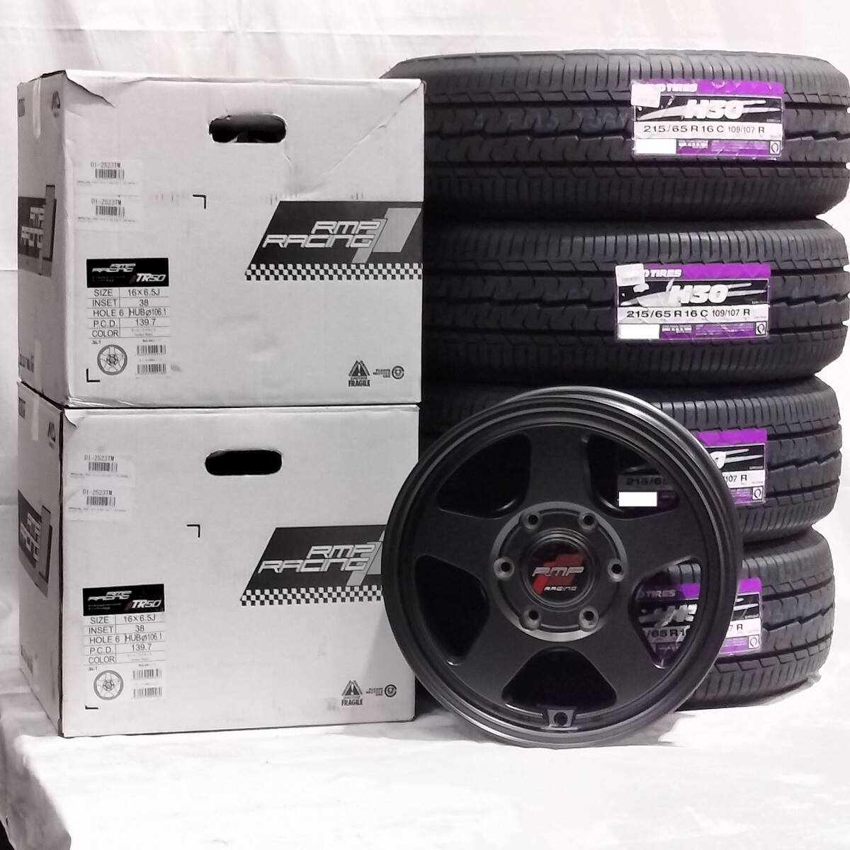 RMPRACING TR50 ターマックブラック 16x6.5J+38 6H139.7 TOYO H30 215/65R16 ホワイトレター ハイエース レジアスエース 200系 01-2523拍卖