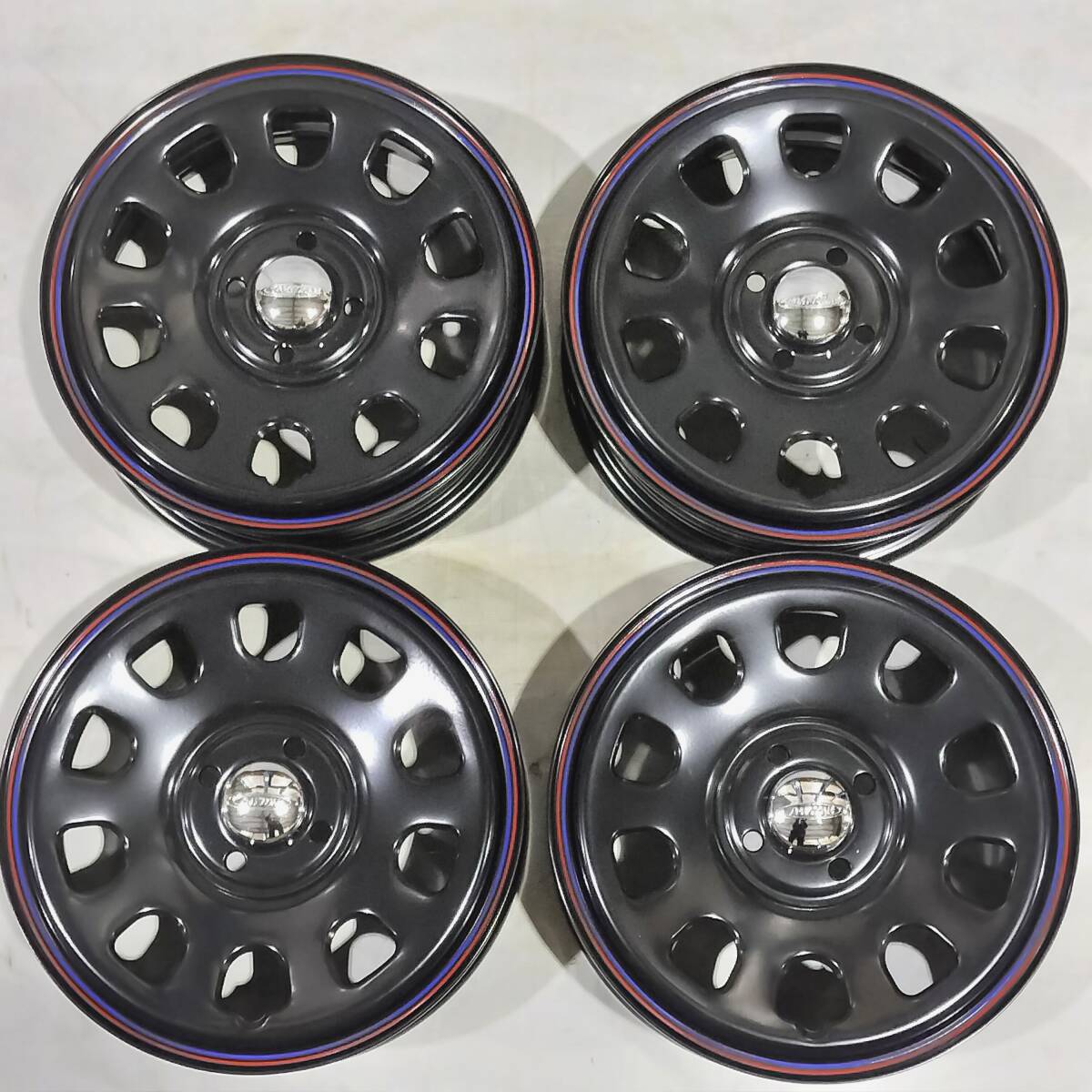 デイトナ ブラック 15-5.0J 4H100 +45 ホイール4本セット ピクシス N-BOX アルトラパン スペーシア ワゴンR タント ミライース 01-2321拍卖