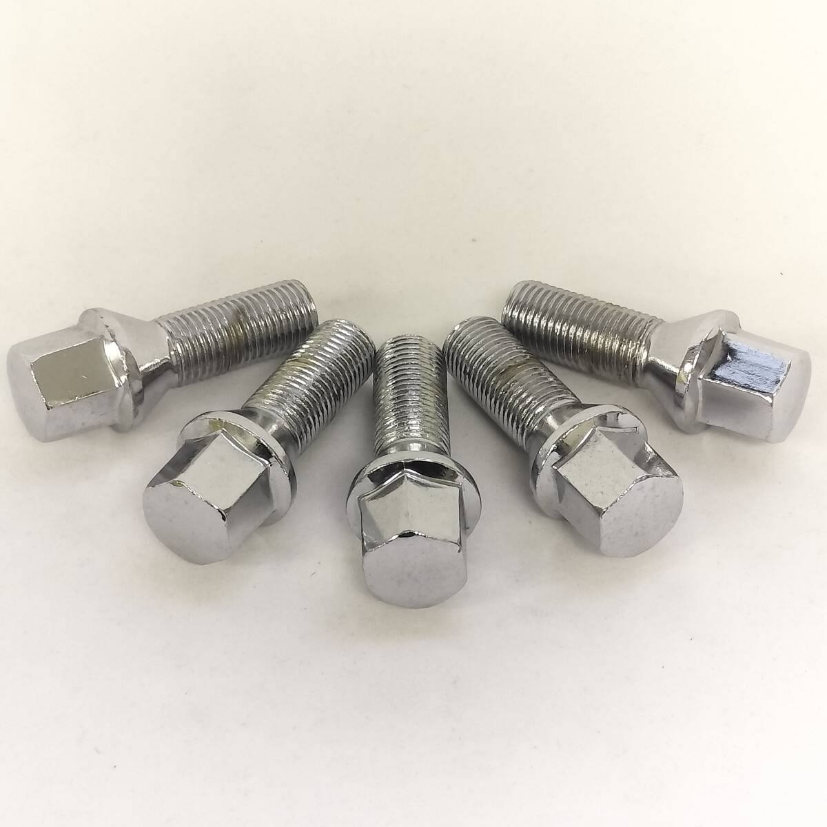 ラグボルト M14xP1.5 17HEX 首下40mm テーパー メッキ 5本セット 新品 ベンツ アウディ ボルボ など 〈1804〉 特価品拍卖