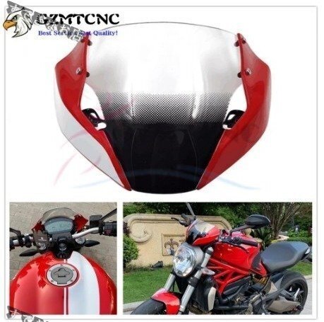 Ducati ドゥカティ モンスター 1200/S/R フロントガラス ウインドデフレクター シールド フェアリング プラスチック拍卖