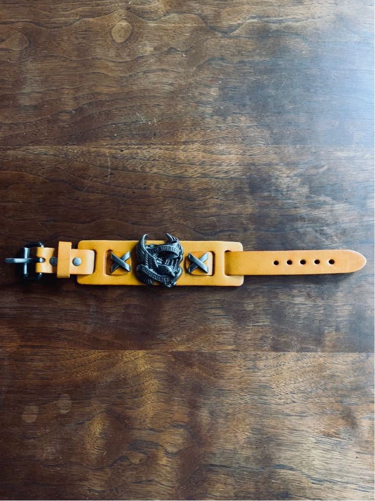 ☆送料無料☆新品☆バイカー/ハーレー/ネイティブ系/イーグル/レザーバングル/ブレスレット拍卖