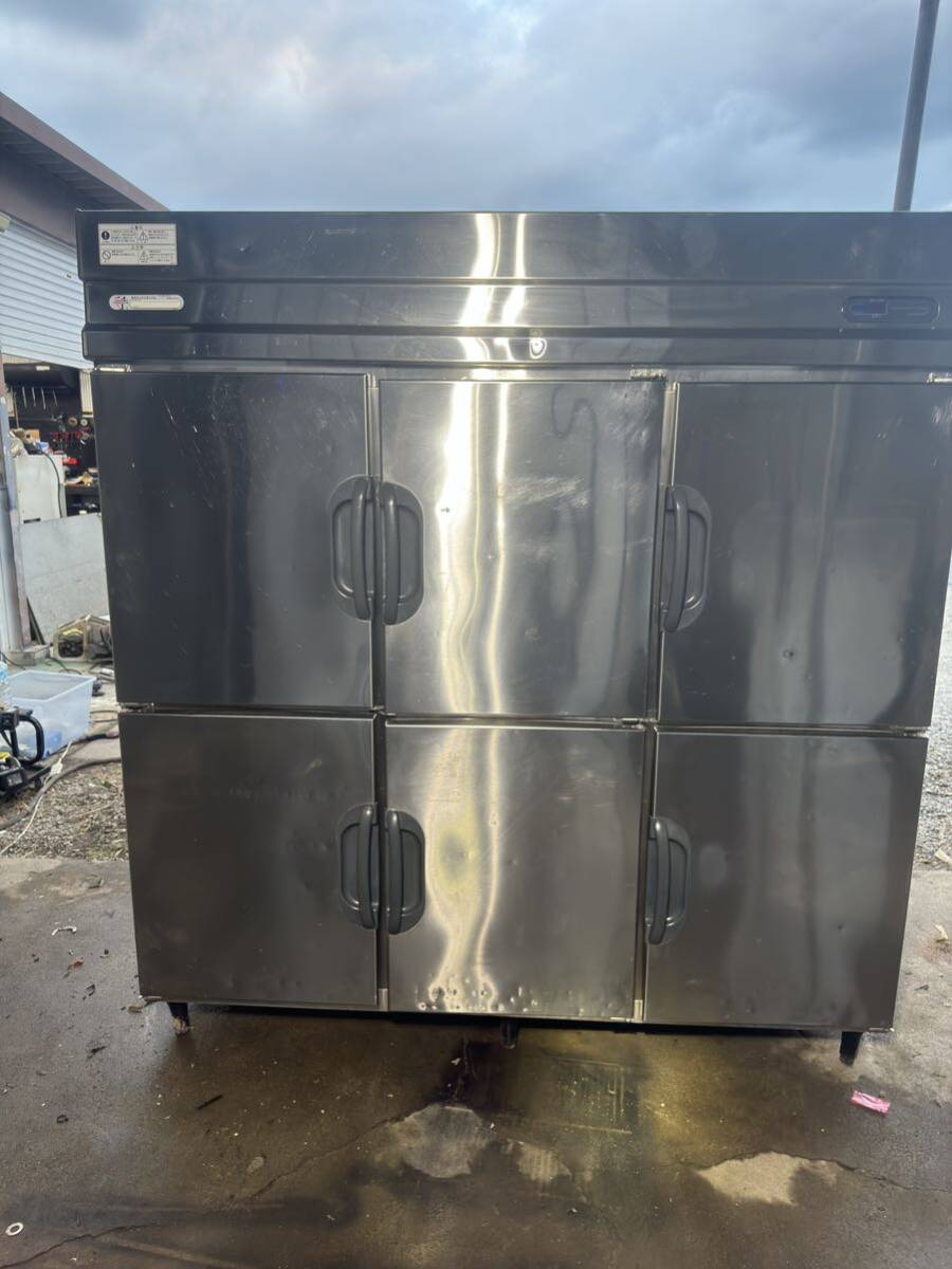 フクシマ 業務用冷凍庫 (6枚扉) EXD-66FMTA7 1644L W1800D800H1950 三相200V 2013年 引き取りのみ拍卖