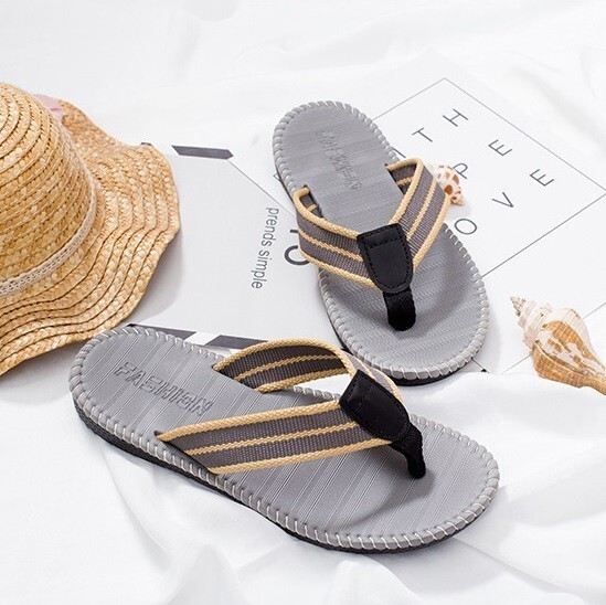 sa1【グレー 24.5-25cm】 サンダル メンズ おしゃれ PU レザー 革 合皮 シンプル 安い トングサンダル ビーチサンダル 夏 人気 トレンド 2拍卖