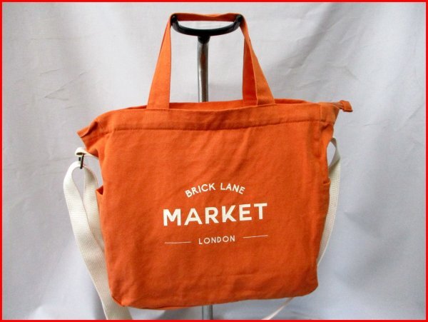 JOUET/ジョエット◇2wayトートバッグ BRICK LANE MARKET 帆布 OR 斜め掛け W35cm拍卖