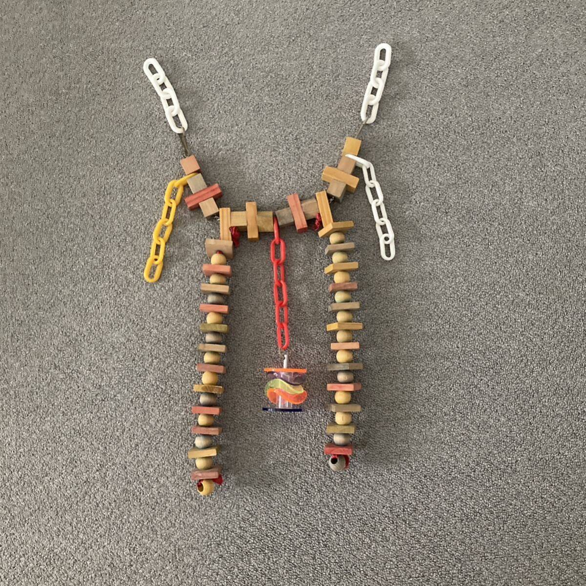 インコ 鳥 グッズ/木製ブロック ブランコ、ハシゴ、壊すオモチャ拍卖