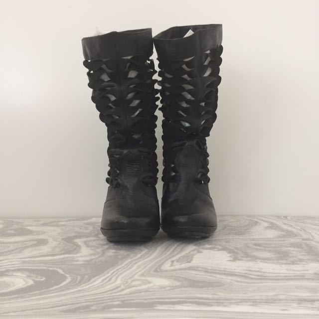 PARISピンヒールメッシュブーツ サマーブーツ拍卖