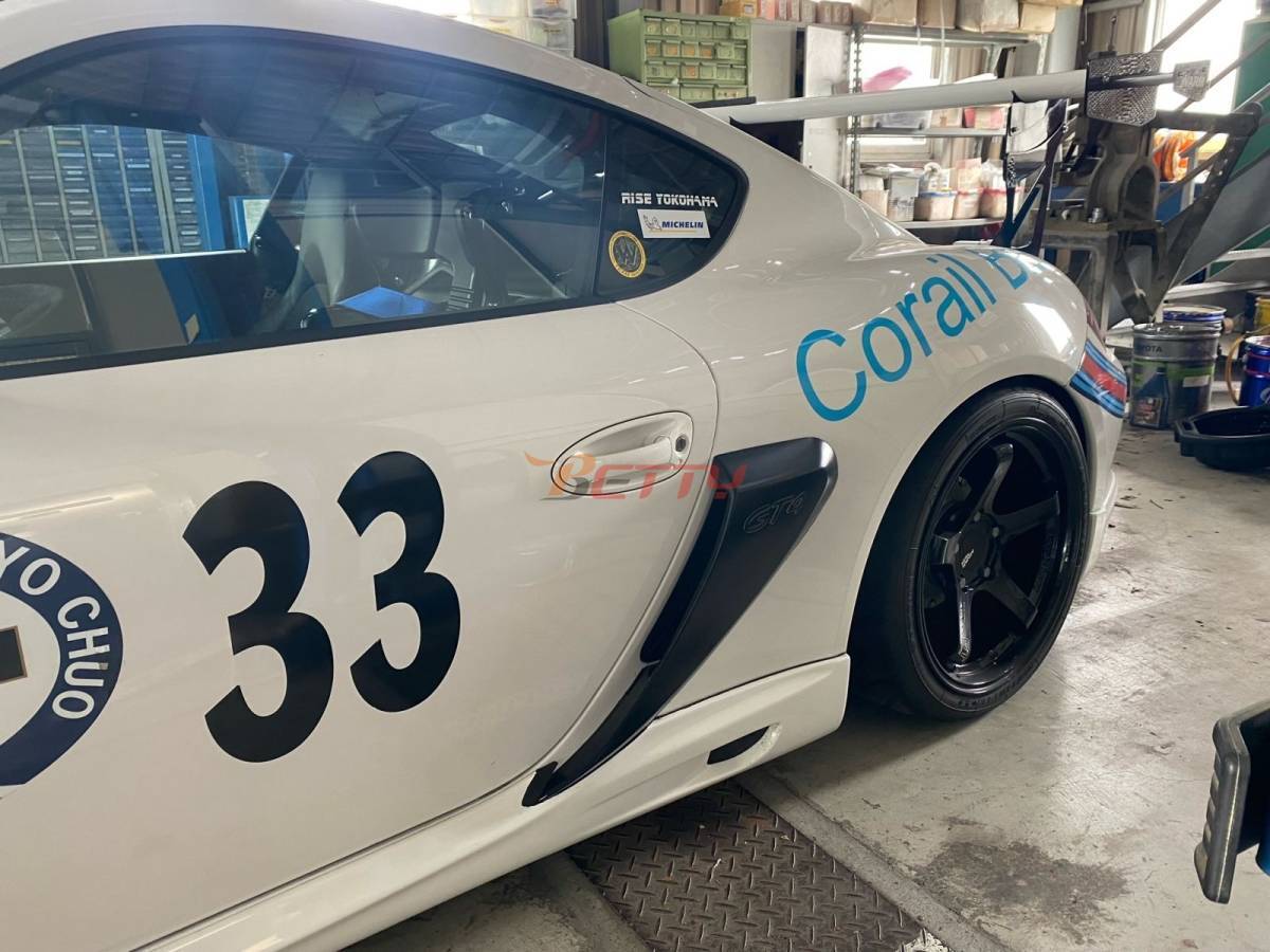 【未塗装品】ポルシェ987 GT4 GTS ケイマン サイドスクープ ダクト インテークカバー 左右 カバー スポイラー 2005-2011拍卖