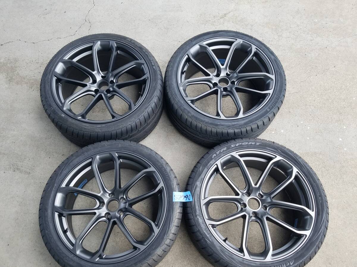 【美品】Porsche ポルシェ マカン 社外品 ホイールタイヤ 4本セット 10.5J×21 EH2+ ET25 9J×21 EH2+ PCD:112 295/35 ZR21 103W S2790拍卖