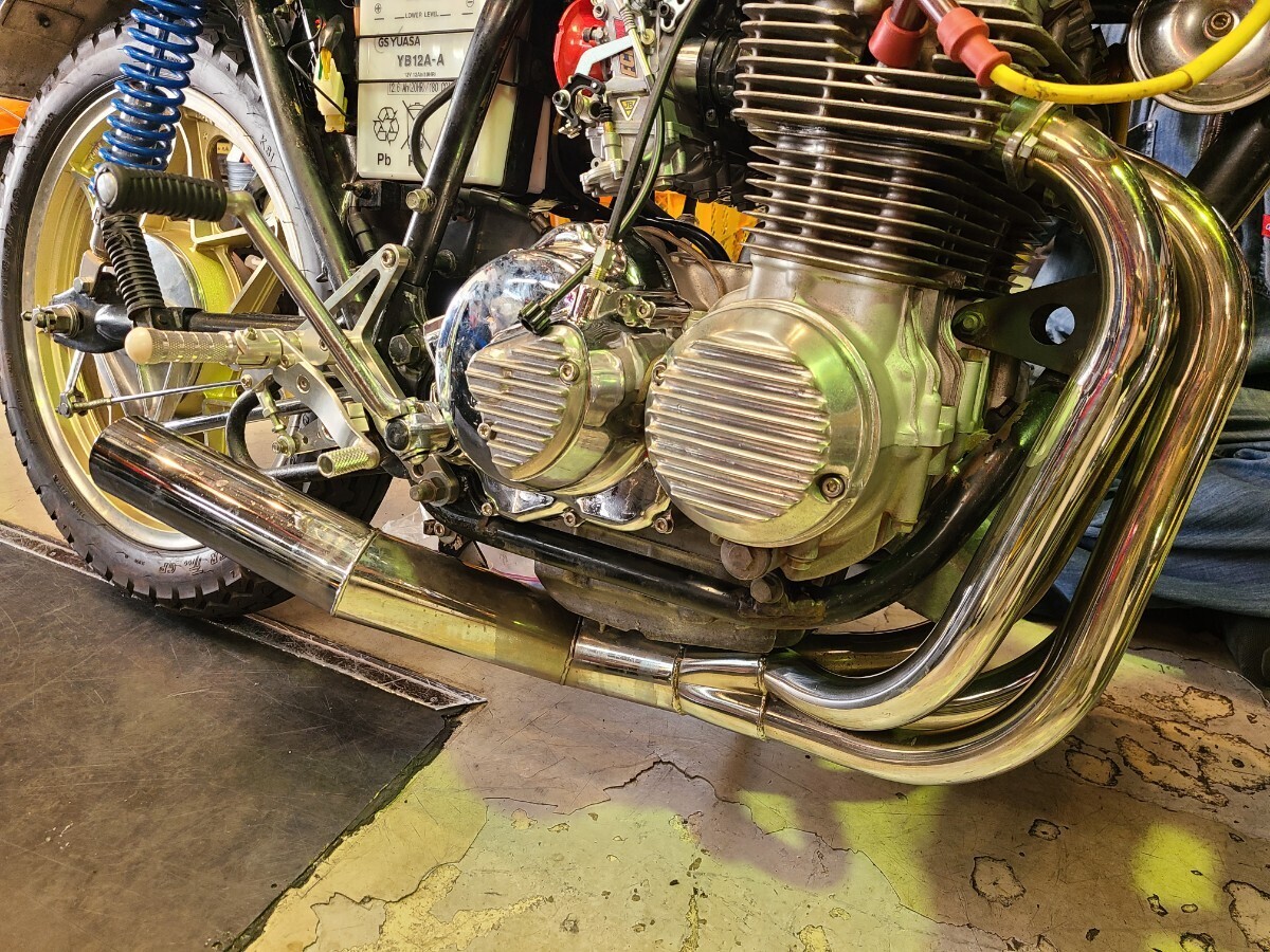 旧CB400F マフラー メッキ ショート菅 ヨンフォア CB400FOUR 新品 国内生産拍卖