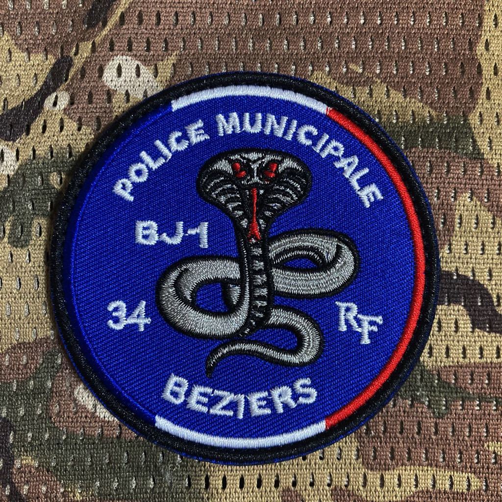 POLICE MUNICIPALE BJ1 BEZIERS 刺繍パッチ ワッペン ベルクロ サバゲー ワッペン ベルクロ サバゲー 拍卖