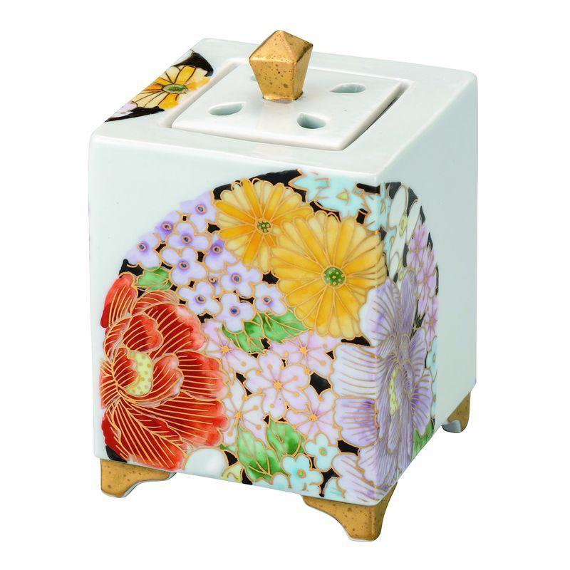 九谷焼! ☆雅華・香炉☆ K9-1503 新品 茶道具 リラクゼーション ギフト拍卖