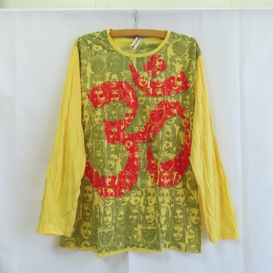 〓穴あり〓 新品 〓 ヒンドゥーの神々 ロンT 〓 神様 オーム シヴァ ガネーシャ ヒンディー エスニック アジアン Tシャツ 〓E912拍卖