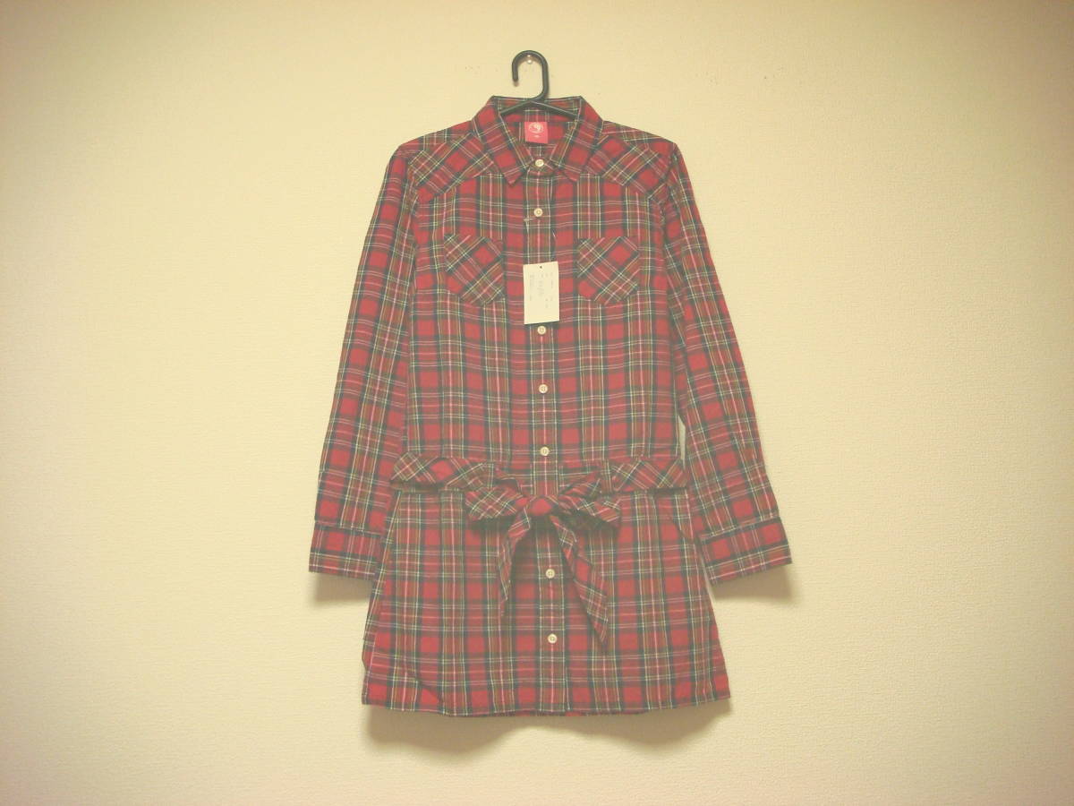 T&C SURF DESIGNS タータンチェック おリボン付き ワンピース 赤 タグ付き未使用 新品拍卖