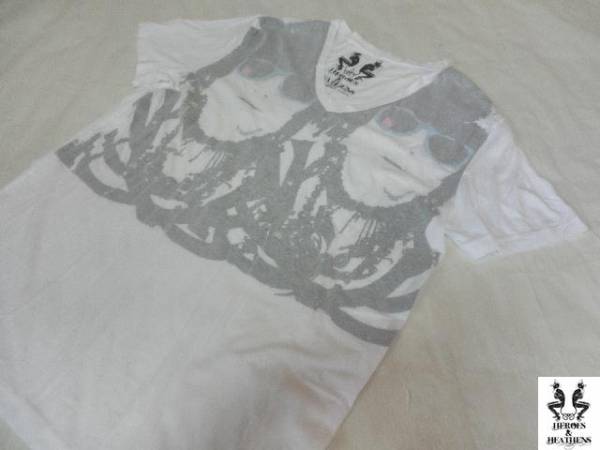 USA購入 アメカジ 【Heroes & Heathens Double Trouble】 VネックTシャツUS Lサイズ 新品未使用拍卖