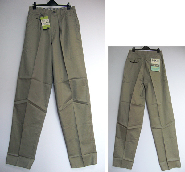 ♪新古品♪5051【DOT】ドット ツータック 綿デザインパンツ(S)★ベージュ★ 日本製拍卖