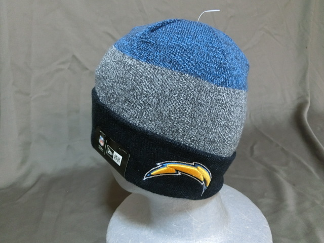 USA購入 ニューエラ【NEWERA】 NFLオフィシャル ロサンゼルス チャージャーズ【Los Angeles Chargers】ロゴ刺繍入りニットCAP 新品未使用拍卖