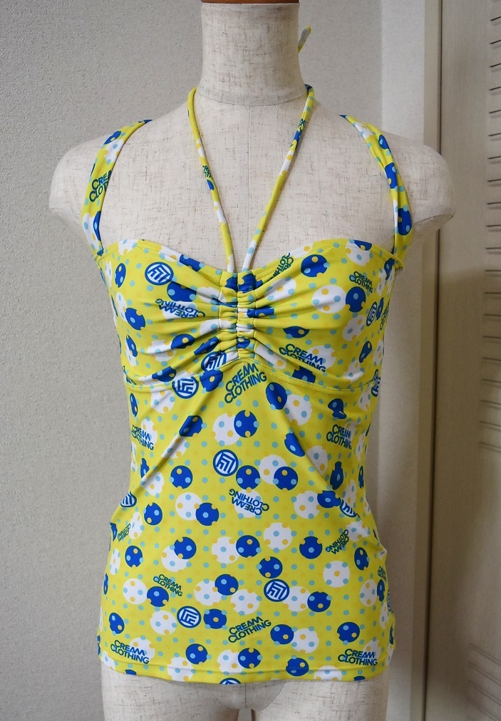送料無料!クリームクロージング CREAMCLOTHING ドットアンジーキャミソール ライム ジム エアロ ダンス 検:クラップ ベネスタ拍卖