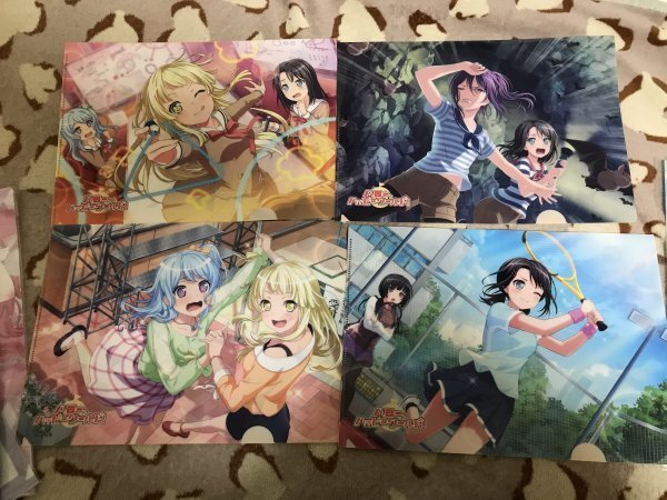 d095クリアファイル BanG Dream ローソンHMV限定 4枚セット ハロー、ハッピーワールド! 弦巻こころ 松原花音 瀬田薫 北沢はぐみ拍卖