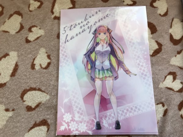 d092クリアファイル 五等分の花嫁 PALE TONE series 中野二乃 二乃 コンテンツシード拍卖