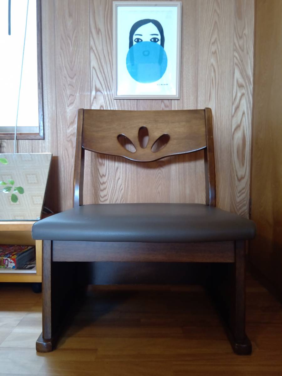 椅子 低めダイニングチェア 和室向き 天然木 日本製拍卖