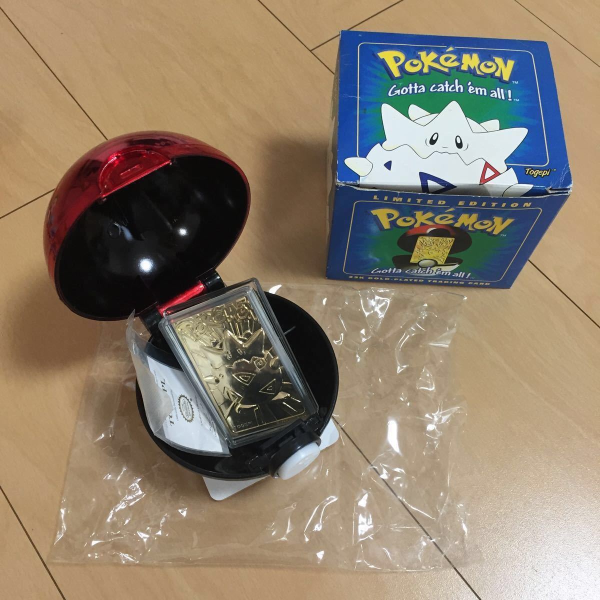 Limited Edition 限定版 任天堂 アメリカ ポケモン 23カラット ゴールド プレート トゲピー 中古品 欠品あり ポケットモンスター拍卖