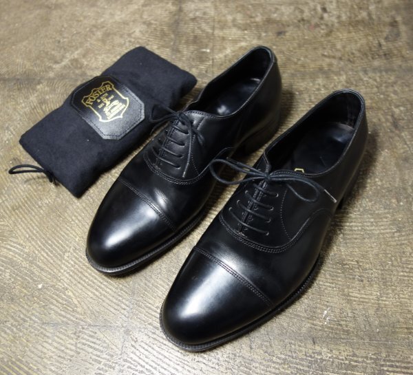 TK 希少 高級感 ビスポーク FOSTER&SON ストレートチップ 革靴 レザーシューズ フォスターアンドサン 黒 ブラック拍卖