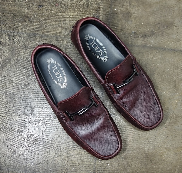 TK イタリア製 ITALY トッズ TOD'S レザーシューズ スリッポン ローファー 革靴 本革 ブラウン 赤茶 メンズ拍卖